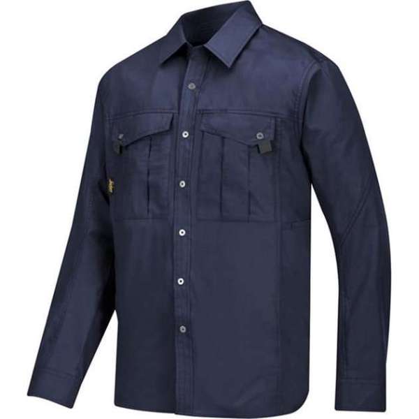 Snickers Rip Stop Shirt Lange mouwen - 8508-9500 - navy - maat M