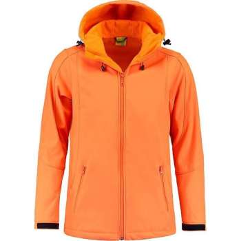 L&S Jas Capuchon Softshell Heren - Mannen - Oranje - 3XL