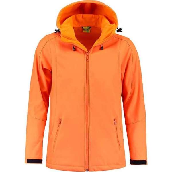 L&S Jas Capuchon Softshell Heren - Mannen - Oranje - 3XL