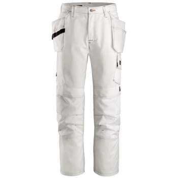 Snickers Workwear Schilders broek met holsterpockets wit 148