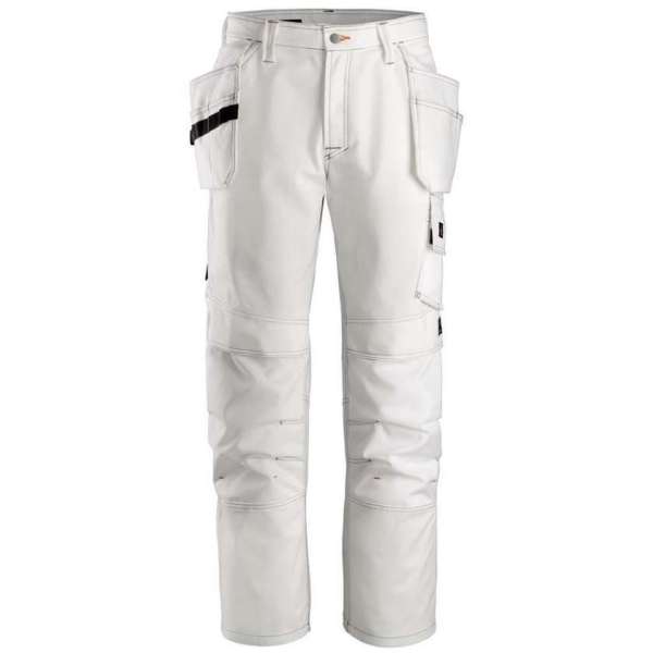 Snickers Workwear Schilders broek met holsterpockets wit 148