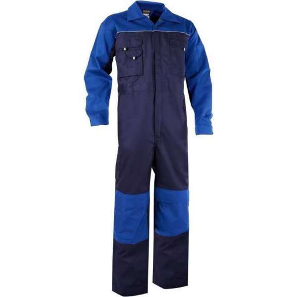 Dassy Profesional Workwear Overall Met Kniezakken - Cannes Marineblauw/korenblauw - Mt 2xl