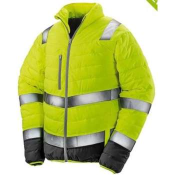 Soft padded safety jacket, Kleur Fluor Yellow, Size S