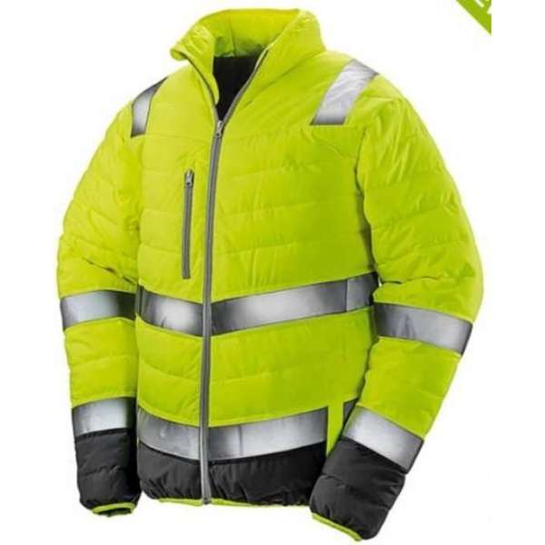 Soft padded safety jacket, Kleur Fluor Yellow, Size S