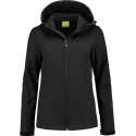 L&S Jas Capuchon Softshell Dames - Vrouwen - Zwart - M