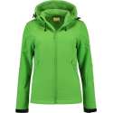 L&S Jas Capuchon Softshell Dames - Vrouwen - Lime - XL