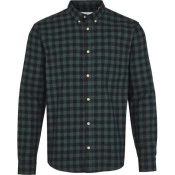 Kronstadt Heren Overhemd Johan Groen Ruit Flanel Slim Fit - XL