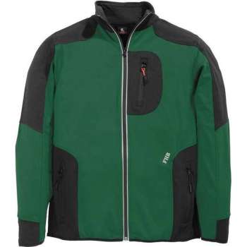 FHB RALF Jersey-Fleece Jack 78461 Flessengroen/ZwartXL