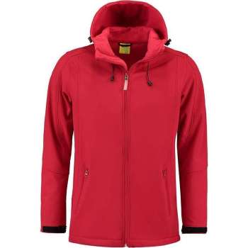 L&S Jas Capuchon Softshell Heren - Mannen - Rood - S