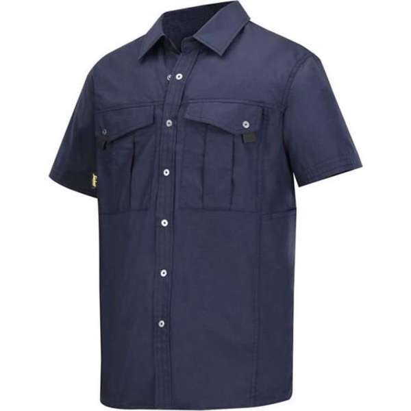 Snickers Rip Stop Shirt korte mouwen - 8506-9500 - navy - maat XXXL