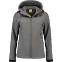 L&S Jas Capuchon Softshell Dames - Vrouwen - Grijs - XL