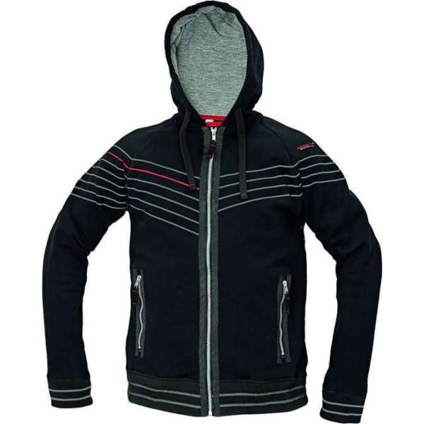 Hooded sweatvest Assent Winton zwart maat XL