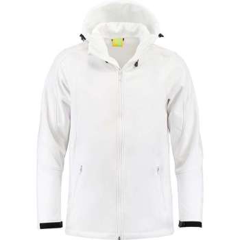 L&S Jas Capuchon Softshell Heren - Mannen - Wit - M