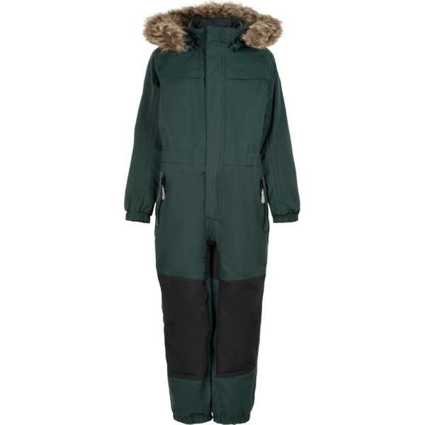 Color Kids - Coverall sneeuwpak met imitatiebont voor kinderen - Groen - maat 98cm