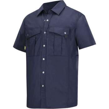 Snickers Rip Stop Shirt korte mouwen - 8506-9500 - navy - maat XL