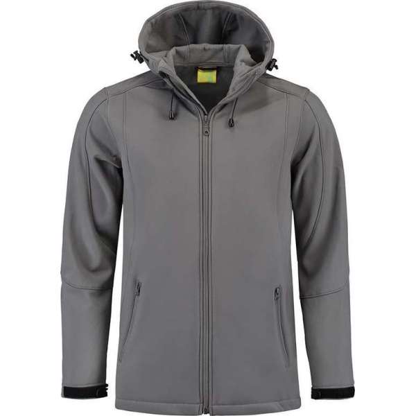 L&S Jas Capuchon Softshell Heren - Mannen - Grijs - 3XL