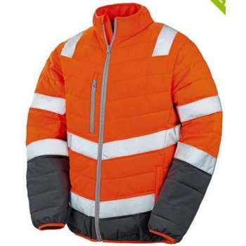 Soft padded safety jacket, Kleur Fluor Orange, Size M