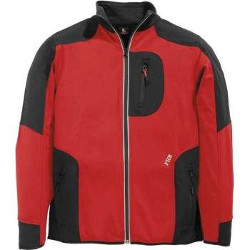 FHB RALF Jersey-Fleece Jack 78461 Rood/ZwartM