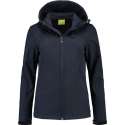 L&S Jas Capuchon Softshell Dames - Vrouwen - Dark Navy - M