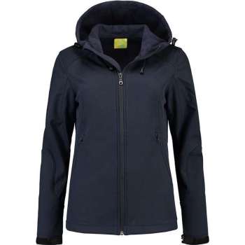 L&S Jas Capuchon Softshell Dames - Vrouwen - Dark Navy - M