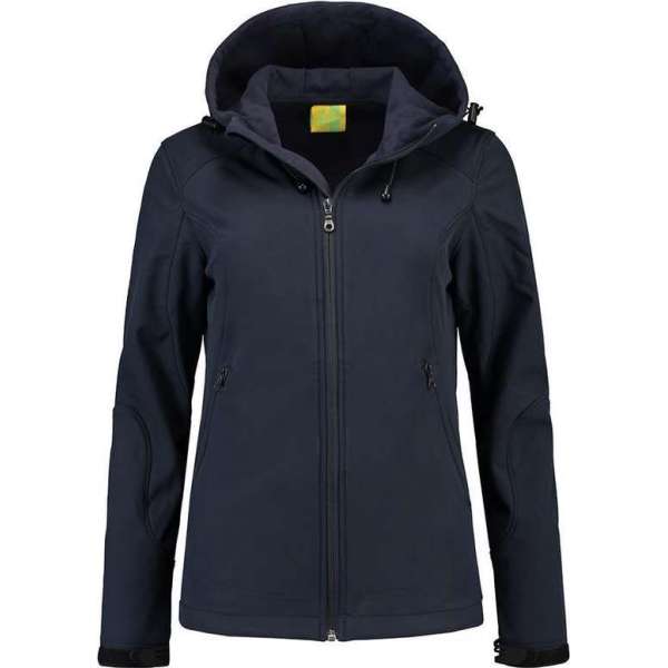 L&S Jas Capuchon Softshell Dames - Vrouwen - Dark Navy - M