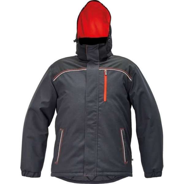 Knoxfield Winterjas/Parka antraciet/rood, maat M