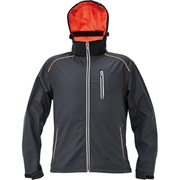 Knoxfield softshell jack antraciet/rood M