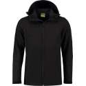 L&S Jas Capuchon Softshell Heren - Mannen - Zwart - XL