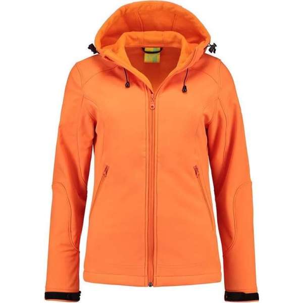 L&S Jas Capuchon Softshell Dames - Vrouwen - Oranje - XL