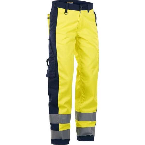 Blåkläder 1593-1804 Dames werkbroek High Vis Geel/Marineblauw maat 42