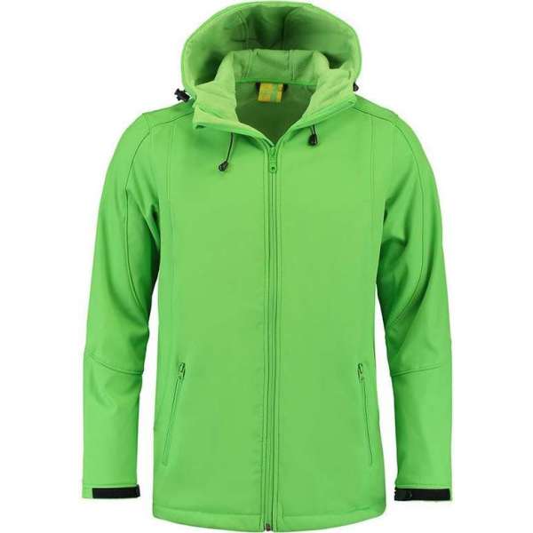 L&S Jas Capuchon Softshell Heren - Mannen - Lime - L