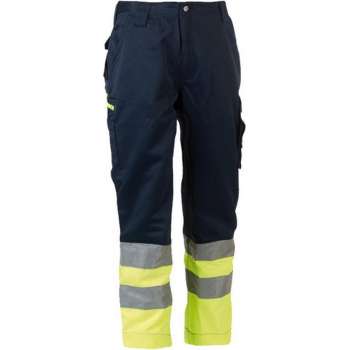 Herock Olympus High Viz veiligheidsbroek HV (1602) - Marine | Fluor geel - 50