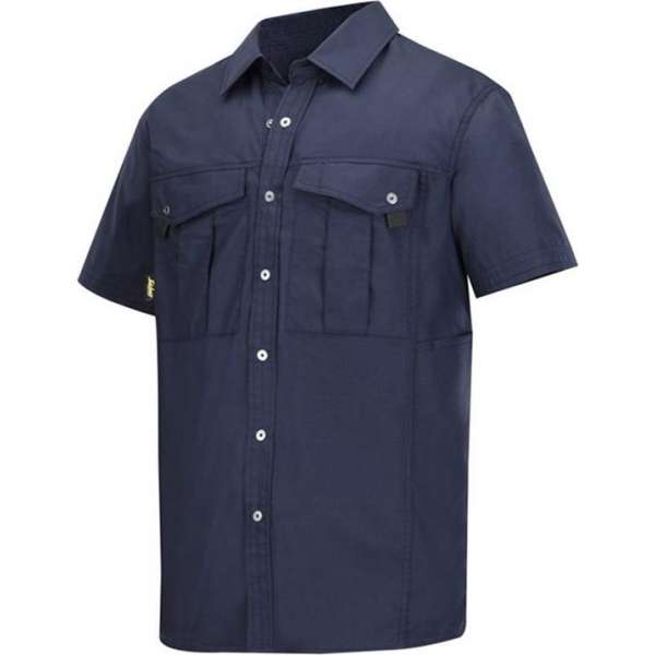 Snickers Rip Stop Shirt korte mouwen - 8506-9500 - navy - maat M