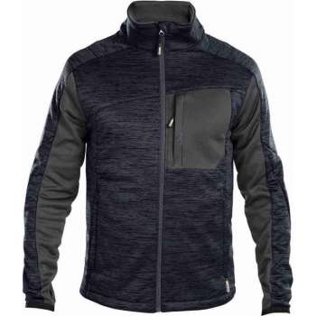 DASSY Convex D-Flex Fleece Werktrui met Rits Donkerblauw/Grijs