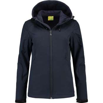 L&S Jas Capuchon Softshell Dames - Vrouwen - Dark Navy - XL