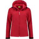 L&S Jas Capuchon Softshell Dames - Vrouwen - Rood - L