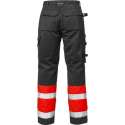 Fristads korte broek 2032 PLU fluorrood/zwart