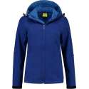 L&S Jas Capuchon Softshell Dames - Vrouwen - Kobalt Blauw - L