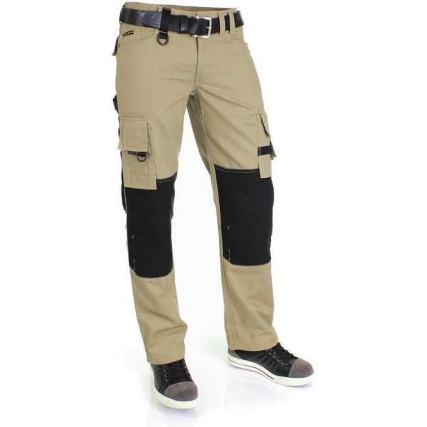 Tricorp  Werkbroek Canvas Cordura 502009 Khaki / Zwart - Maat 64