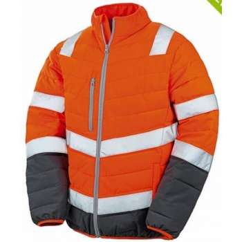 Soft padded safety jacket, Kleur Fluor Orange, Size S