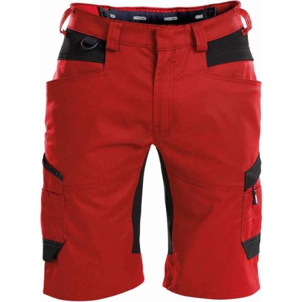 DASSY Axis D-Flex Korte Werkbroek Stretch Rood/Zwart