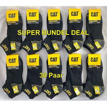 Cat Sneaker Werksokken - SUPER BUNDEL - 10 Pack - 30 PAAR - Grijs - 39/42 - 85% KATOEN !!!