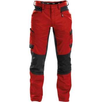 DASSY Helix D-Flex Werkbroek Stretch Rood/Zwart