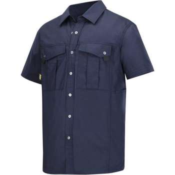 Snickers Rip Stop Shirt korte mouwen - 8506-9500 - navy - maat XS