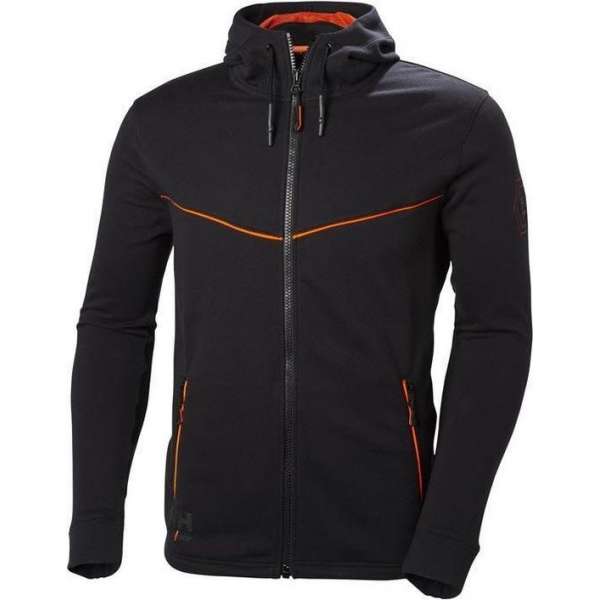 Helly Hansen Chelsea Evolution Hood - Zwart | Oranje - S