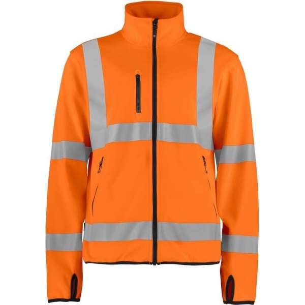 Projob Prio lichte softshell - Oranje / Zwart - 6105 - maat 4XL