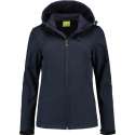 L&S Jas Capuchon Softshell Dames - Vrouwen - Dark Navy - XXL