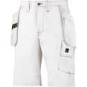 Snickers 3075 Schilders Shorts met holsterzakken Wit maat 54