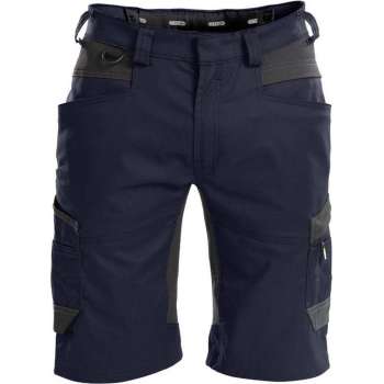 DASSY Axis D-Flex Korte Werkbroek Stretch Donkerblauw/Grijs