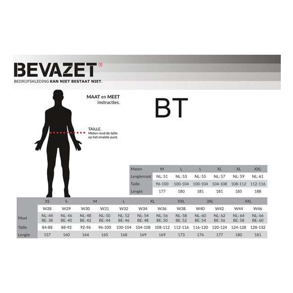 Overalls Vlamvertragend Antist. BT OVERALL Vlamvertr. Antistatisch MarineblauwNL:64 BE:58